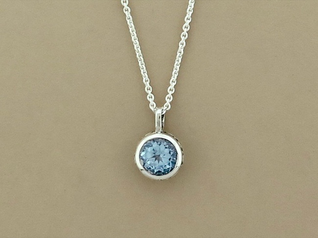 Blue Topaz Necklace - Click Image to Close