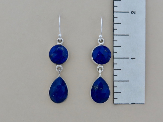 Lapis Long Dangles - Click Image to Close