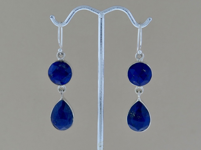 Lapis Long Dangles - Click Image to Close