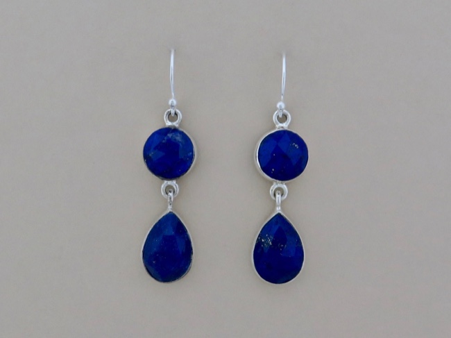 Lapis Long Dangles - Click Image to Close