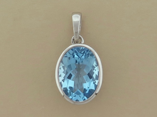 Blue Topaz Oval - Click Image to Close