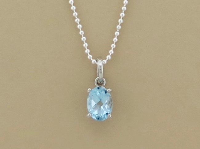 Blue Topaz Necklace - Click Image to Close