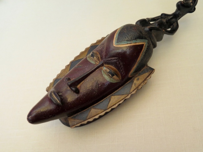 Guro Handpainted Mask from Ivory Coast Africa - Click Image to Close