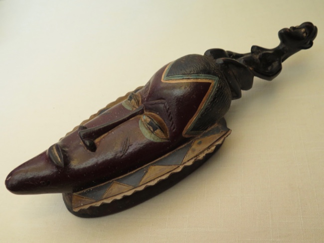 Guro Handpainted Mask from Ivory Coast Africa - Click Image to Close