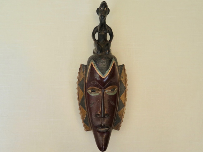 Guro Handpainted Mask from Ivory Coast Africa - Click Image to Close