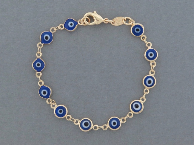 Eye Bead Linked Bracelet - Click Image to Close