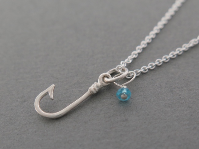 Silver Hook w Bead - Click Image to Close