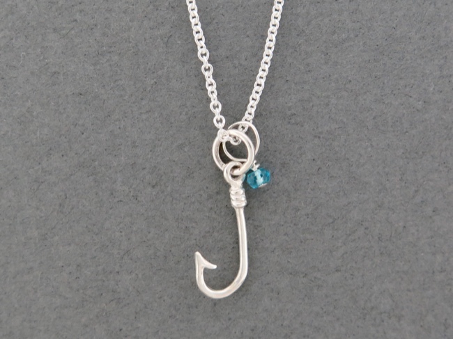 Silver Hook w Bead - Click Image to Close