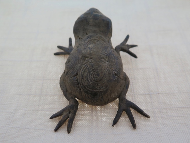 Burkina Faso Bobo Tribe Bronze Frog Totem - Click Image to Close
