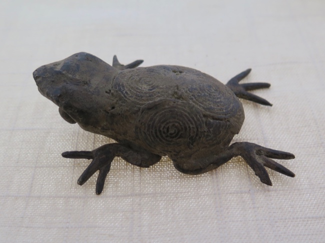Burkina Faso Bobo Tribe Bronze Frog Totem - Click Image to Close