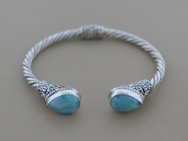 Larimar Tear Cuff - medium - Click Image to Close