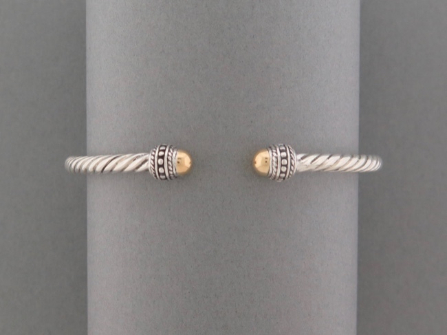 Sterling with Gold Cuff - Click Image to Close