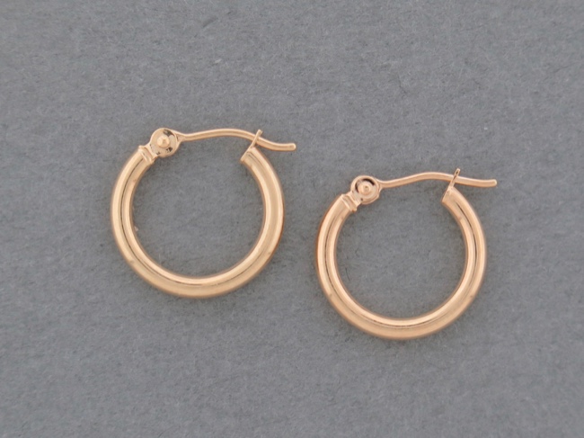 14k Gold Hoops - Click Image to Close