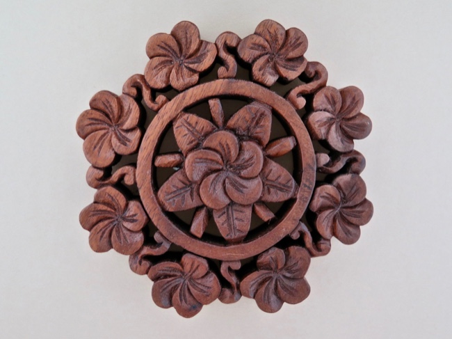 Flower of Life Handcarved Raintree Wood from Bali - Click Image to Close