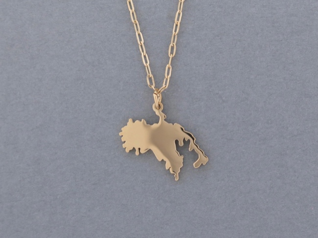 St John Map Necklace - Click Image to Close