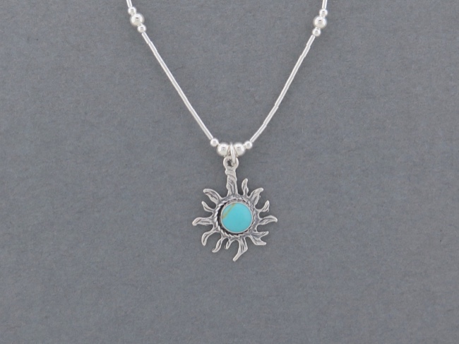 Sterling Sun Necklace - Click Image to Close