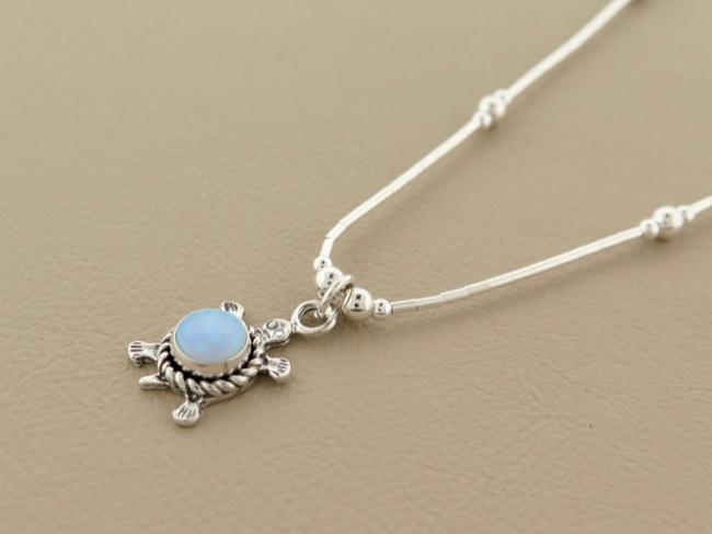 Opal Turtle Necklace - Click Image to Close