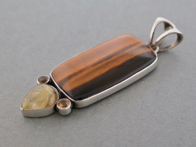 Tigers Eye Rectangle - Click Image to Close