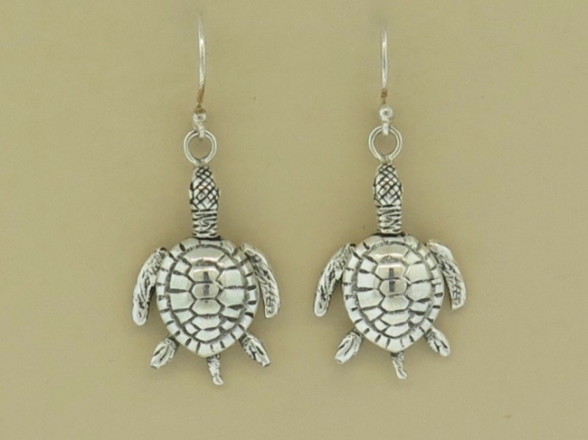 Sterling Turtle Dangles - Click Image to Close