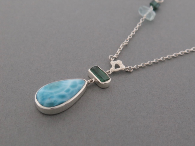 Larimar and Tourmaline - Click Image to Close