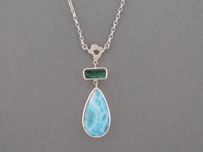 Larimar and Tourmaline - Click Image to Close