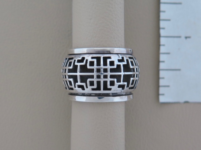 Ornate Sterling Band - Click Image to Close