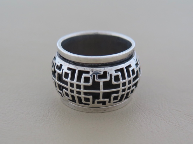 Ornate Sterling Band - Click Image to Close