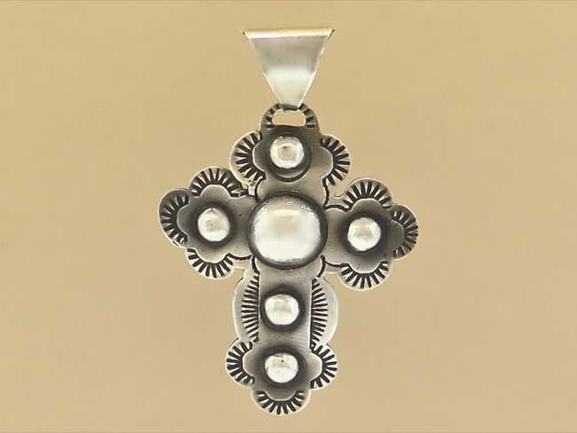 Navajo Repousse' Cross - Click Image to Close