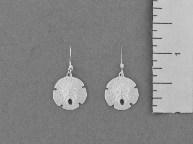 Sand Dollar Earrings - Click Image to Close