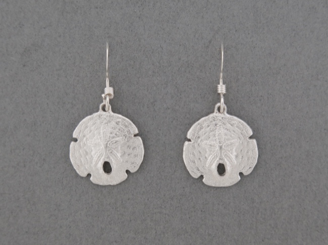 Sand Dollar Earrings - Click Image to Close