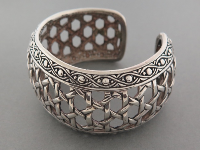 Sterling Weave Cuff - Click Image to Close