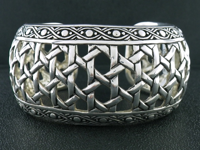 Sterling Weave Cuff - Click Image to Close