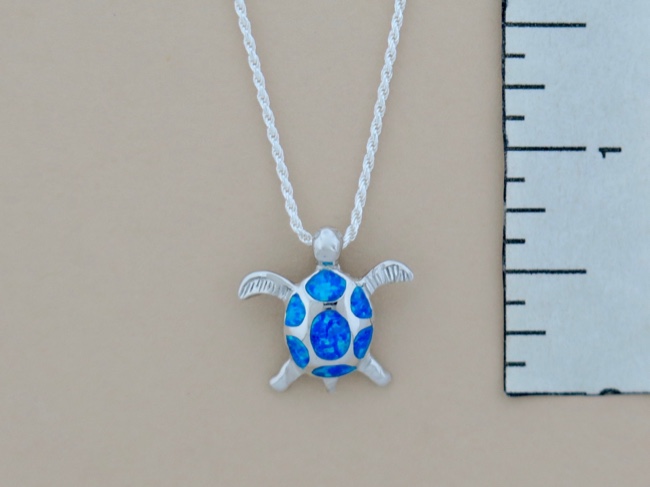 Opal Turtle Necklace - Click Image to Close
