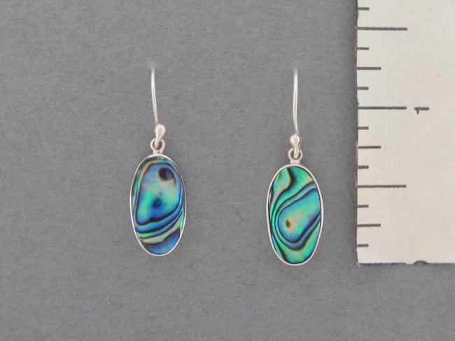 Abalone Oval Earrigns - Click Image to Close