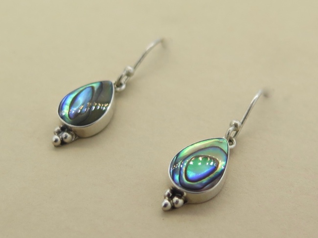 Abalone Tear Dangles - Click Image to Close