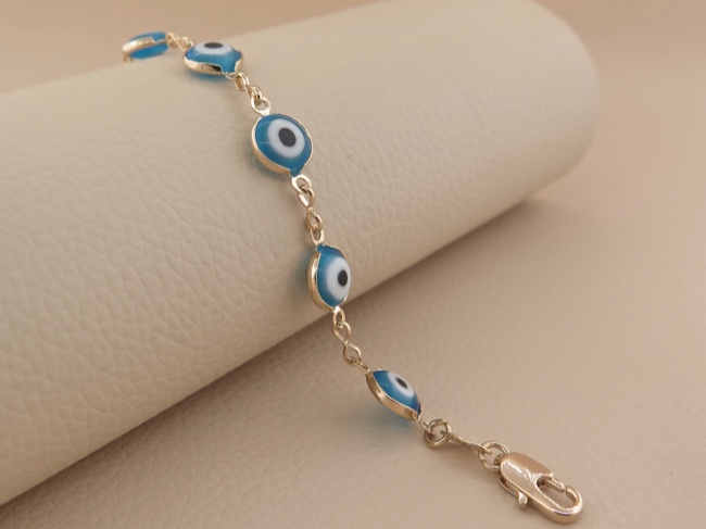 Eye Bead Links 7.5in - Click Image to Close