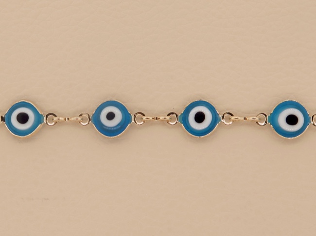 Eye Bead Linked Bracelet - Click Image to Close