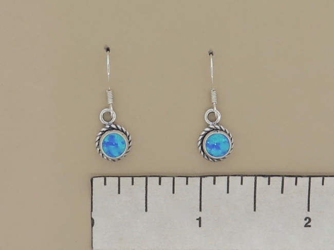 Opal Round Earrings - Click Image to Close