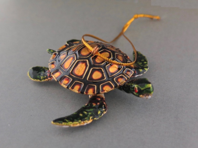 Customer Favorite! Colorful Sea Turtle Ornament - Click Image to Close