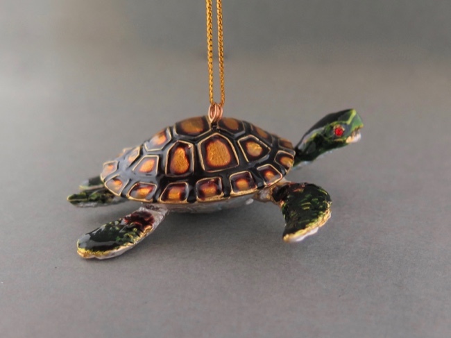 Customer Favorite! Colorful Sea Turtle Ornament - Click Image to Close