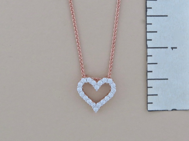 Rose Silver Radiant Heart - Click Image to Close