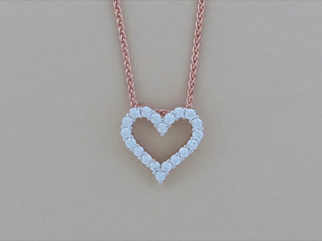 Rose Silver Radiant Heart - Click Image to Close