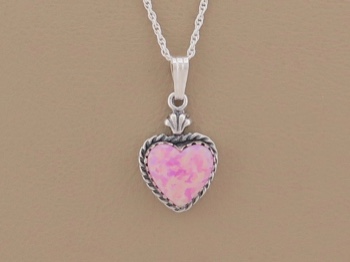 Opal Heart Necklace