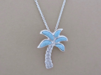 Larimar Palm Necklace