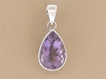 Amethyst Tear Pendant