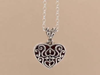 Sterling Ornate Heart