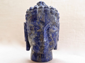 Buddha Head Lapis Lazuli Stonecarving India