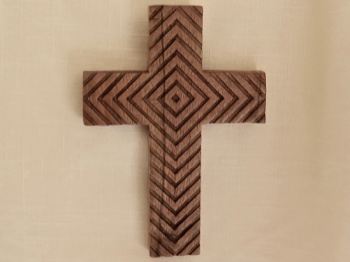 Handcarved Rosewood Cross from Bali, Indonesia