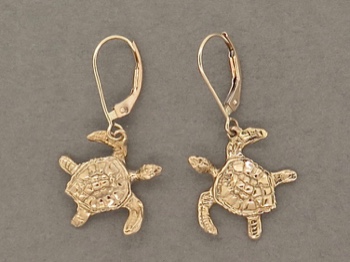 Gold Turtle Earrings