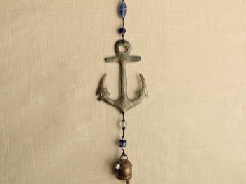 Iron Anchor with Blue Beads and Nano Bell
